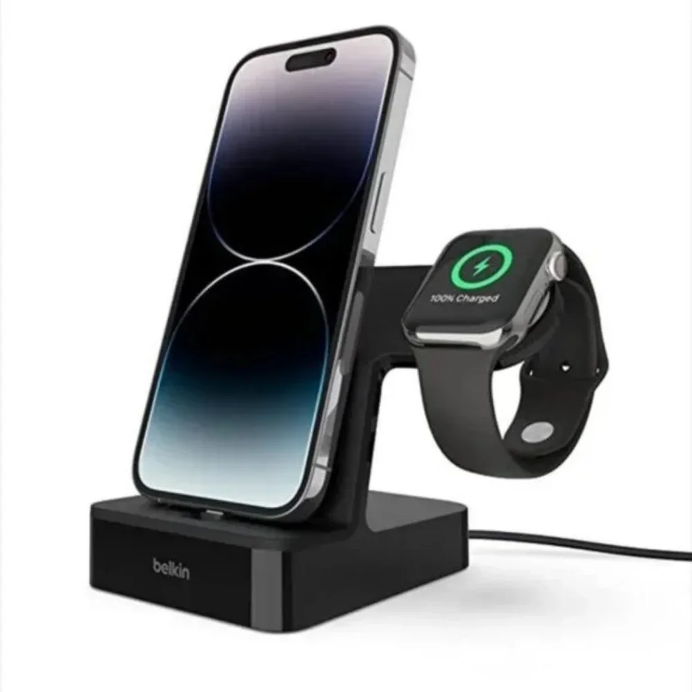 Belkin PowerHouse Charging Dock for iPhone and Apple Watch Black
